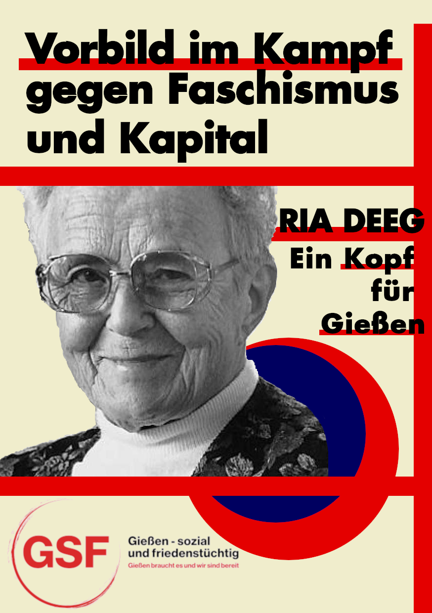 Foto: Ria Deeg, gießener antifaschistische Kämpferin