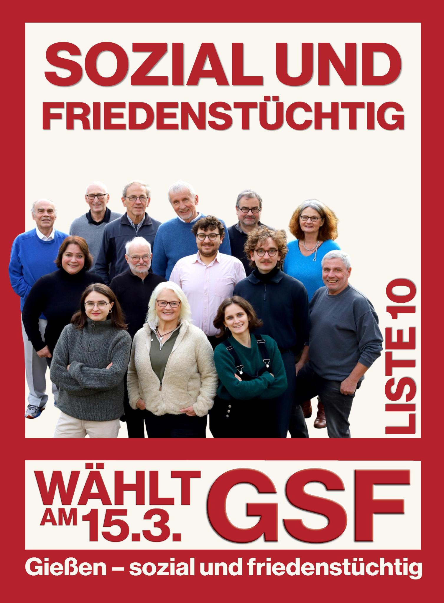 Wahlplakat mit Gruppenfoto